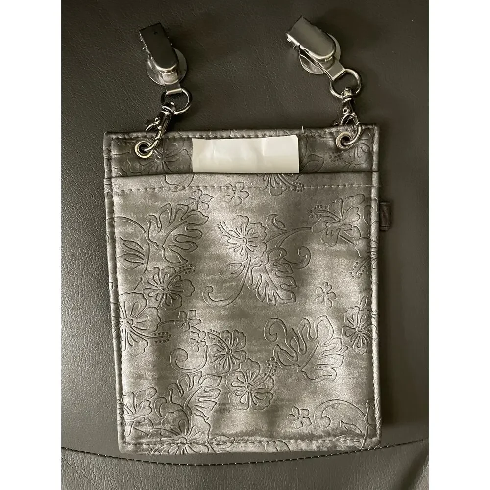 Hip Klips Gray Vegan Leather Palm Design Waist Pocket Wallet